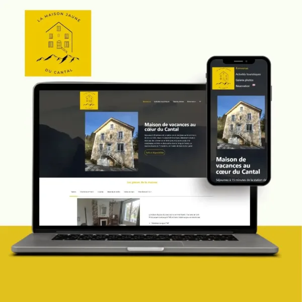 Conception du site internet et du logo https://www.lamaisonjauneducantal.com/
